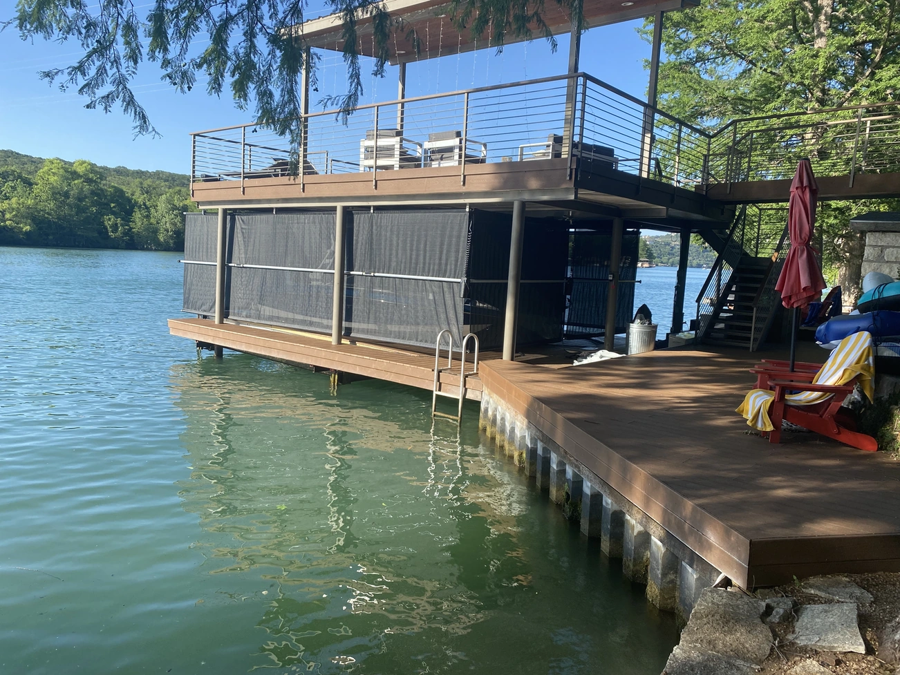 Approved ATX Lakescapes photograph of dock access and stair work (F13).