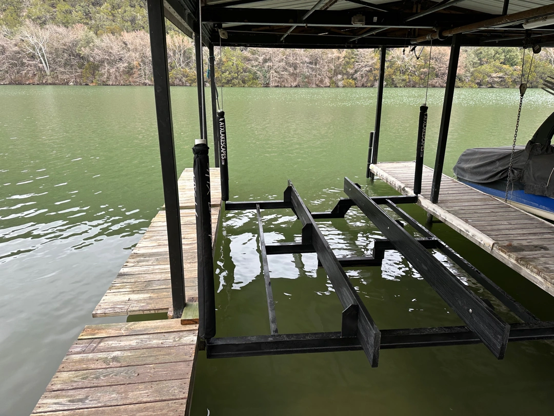 Approved ATX Lakescapes photograph of boat lift work (F19).