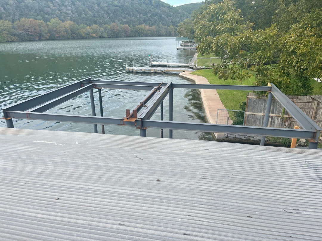 Approved ATX Lakescapes photograph of dock construction and decking work (F21).
