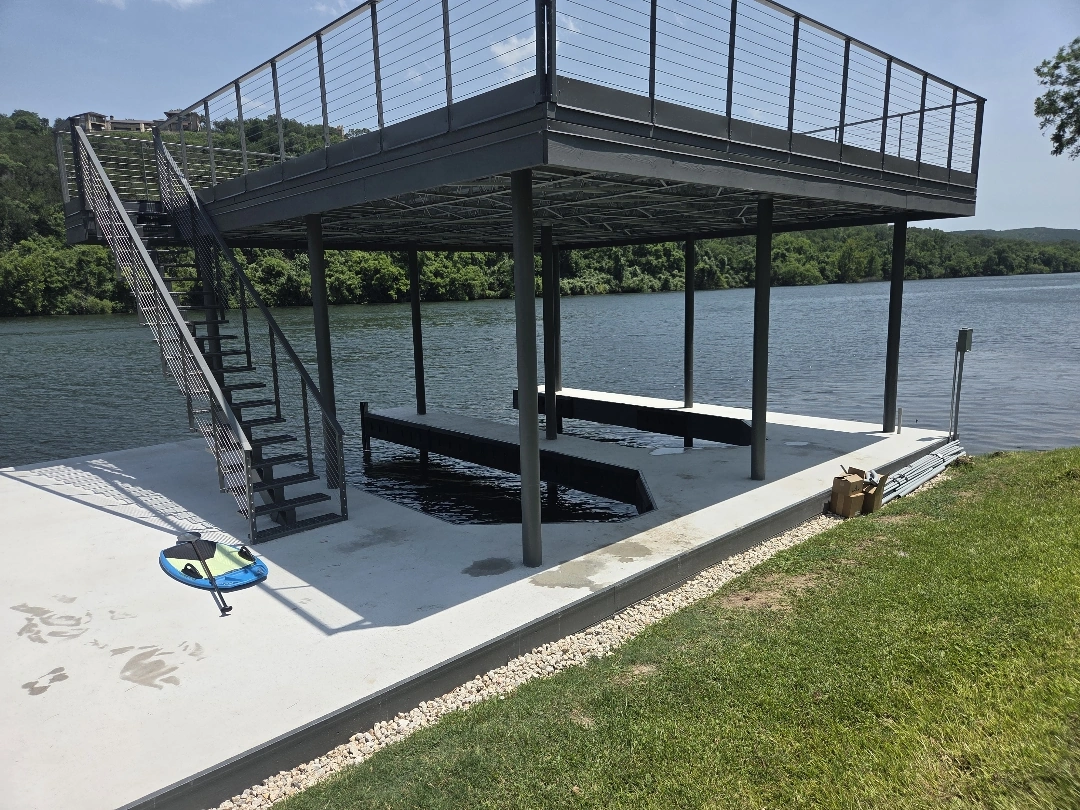 Approved ATX Lakescapes photograph of finished dock work (F28).